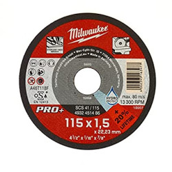 DISCO TAGLIO 115X1,5 PRO+ MILWAUKEE