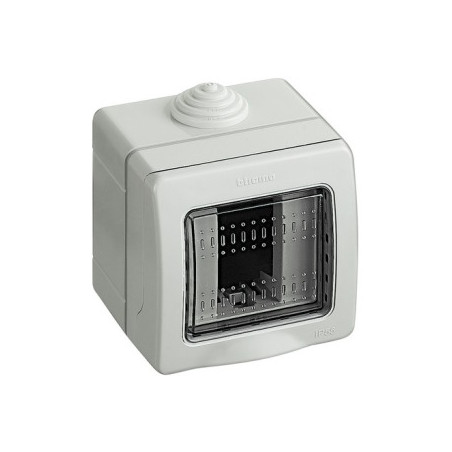 CASSETTA STAGNA 1 P C/FRONT TICINO