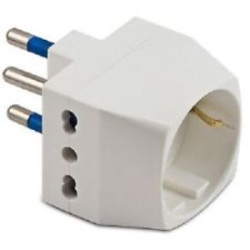 ADATTATORE TRIPLO CON SCHUKO 16A+T B 78015