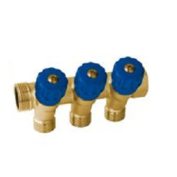 COLLETTORE 3/4X1/2X16 3 VIE BLU C/RACCORDI   A