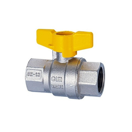 VALVOLA GAS 1 F.F. LEVA A FARFALLA