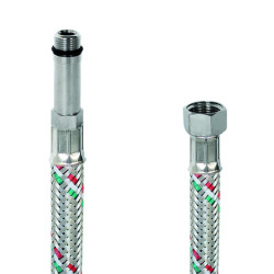 FLESSIBILE INOX 3/8'' F X 1/4 M 40 CM X MONOCOMANDO